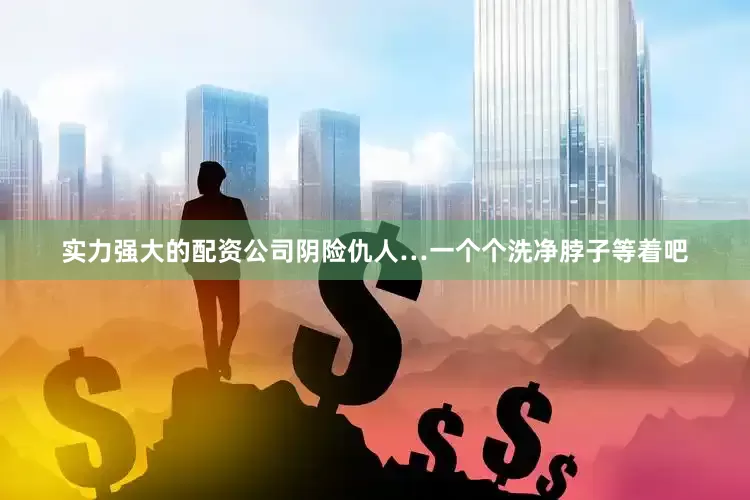 实力强大的配资公司阴险仇人…一个个洗净脖子等着吧