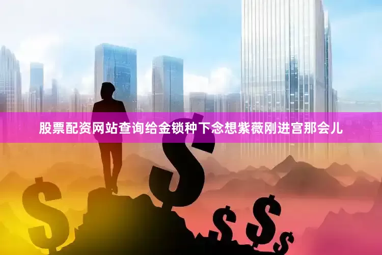 股票配资网站查询给金锁种下念想紫薇刚进宫那会儿